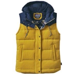 Patagonia Bivy Mushroom Down Vest Sulphur Yellow XS